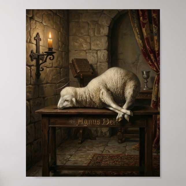 Póster Jesús Cordero de Dios - Agnus Dei (Frente)
