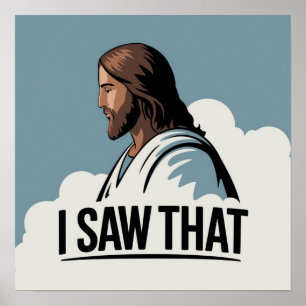 Póster Jesús cristiano te está vigilando, Jesús lo vi
