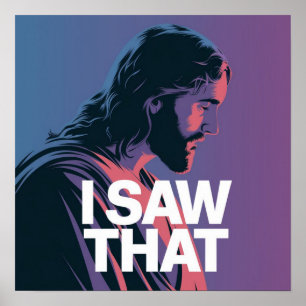 Póster Jesús cristiano te está vigilando, Jesús lo vi
