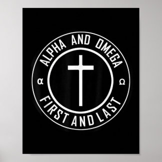 Póster Jesús Cross Circle Funny Alpha Y Omega - Primero A