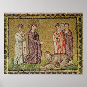 Póster Jesús cuida a la mujer que sangra