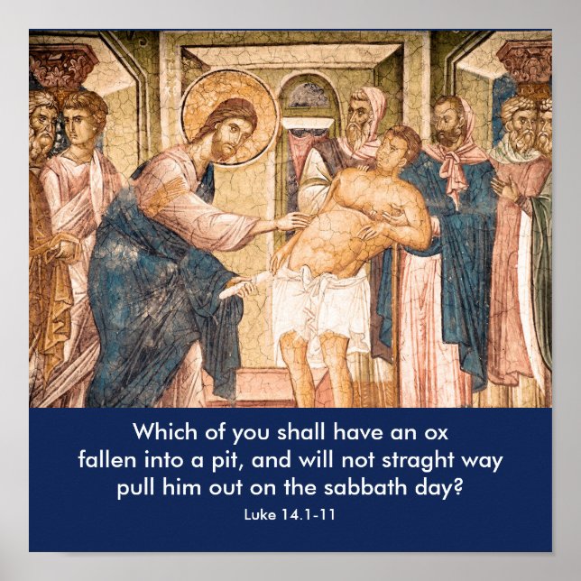 Póster Jesús cura al hombre con dropsy - Poster (Frente)