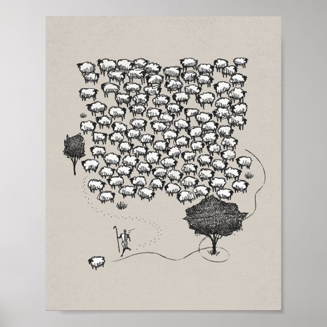 Póster Jesús deja el 99 - El Buen Pastor (Frente)