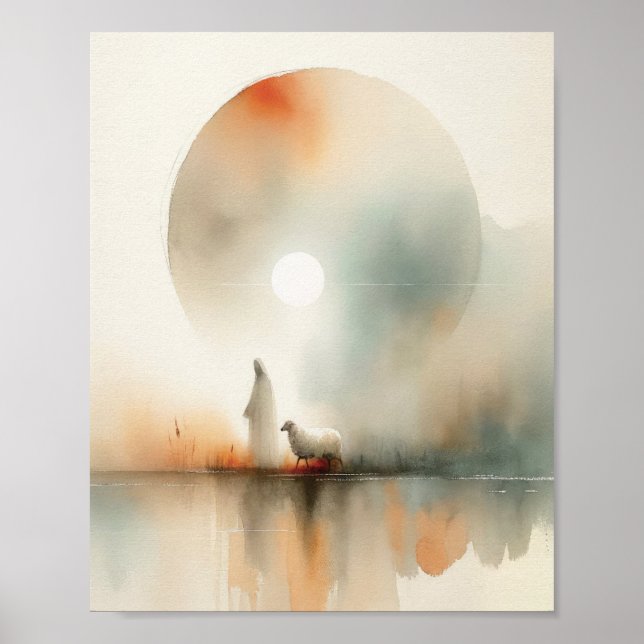 Póster Jesús deja el 99 - Parable de la oveja perdida (Frente)