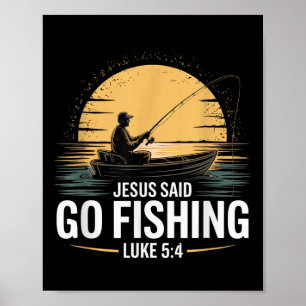 Póster Jesús Dijo Que Vayan A Pescar La Biblia Del Pescad