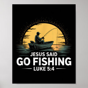 Póster Jesús Dijo Que Vayan A Pescar La Biblia Del Pescad