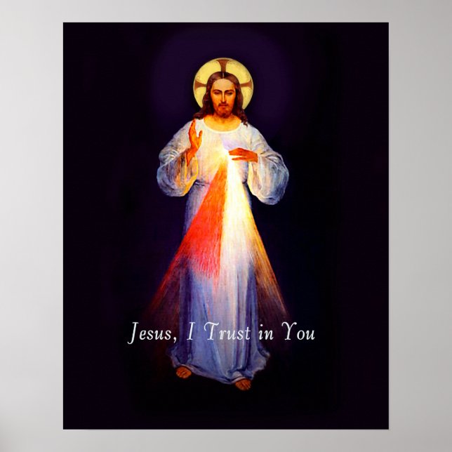 Póster Jesus Divine Mercy 2 Poster - Jesus, I Trust in Yo (Frente)