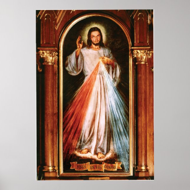 Póster Jesus Divine Mercy Jezu ufam Tobie Barmherzigkeit (Frente)