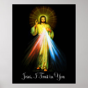 Póster Jesus Divine Mercy Sr Faustina Poster