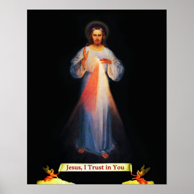 Póster Jesus Divine Mercy St Faustina 02 Poster (Frente)