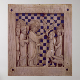 Póster Jesus driving out the unclean spirit, relief