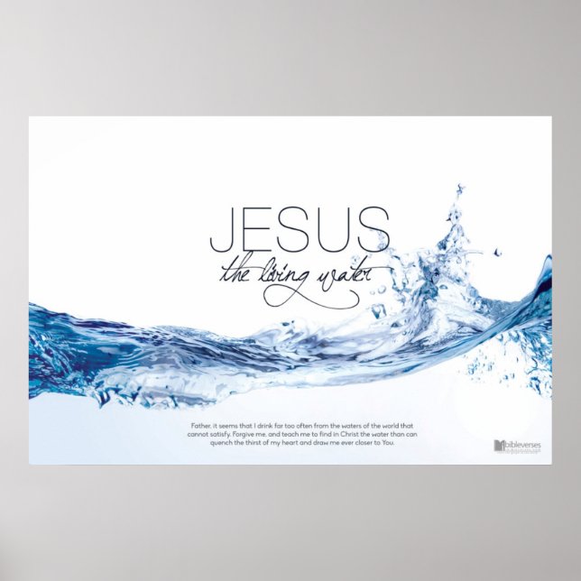 Póster Jesús, el agua viva (Frente)