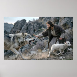 Póster Jesús el Buen Pastor y Protector