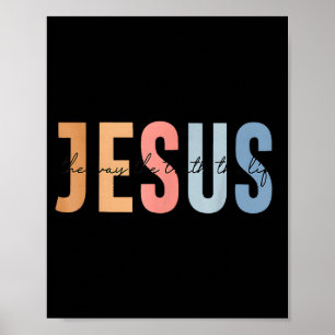 Póster Jesús El Camino La Verdad La Vida Versículo de la