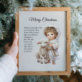 Póster Jesús El Cordero De Dios Navidades