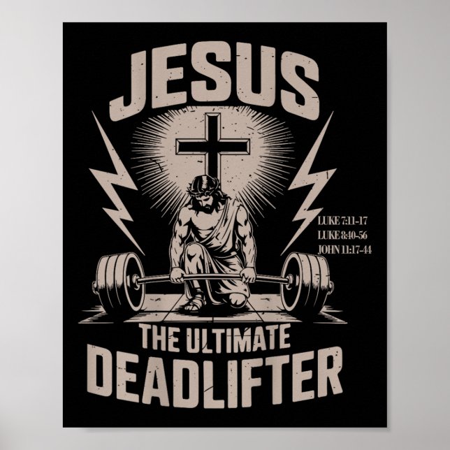 Póster Jesús El Gracioso Experimento Cristiano Del Gimnas (Frente)