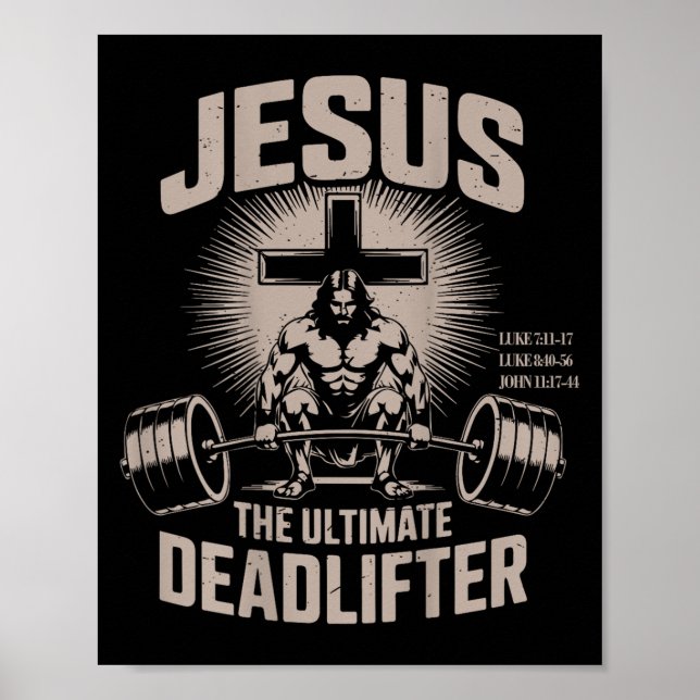 Póster Jesús El Gracioso Experimento Cristiano Del Gimnas (Frente)