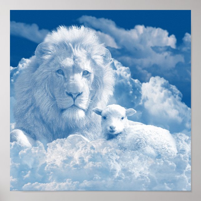 PÓSTER JESÚS EL LAMB Y JESÚS EL LEÓN (Frente)