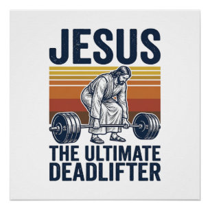 Póster Jesus El Levantador de Peso Muerto Definitivo Cami