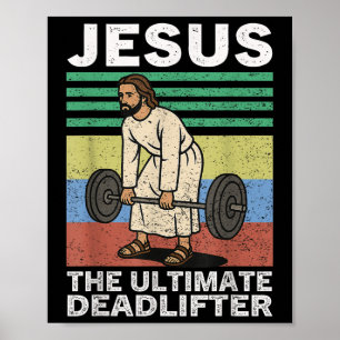 Póster Jesús El Levantador de Peso Muerto Definitivo Cruz
