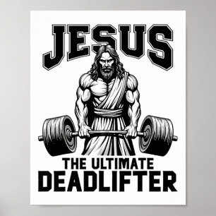 Póster Jesús El Levantador de Peso Muerto Definitivo Dive