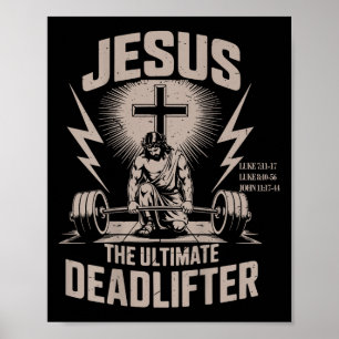 Póster Jesús El Levantador de Peso Muerto Definitivo Dive