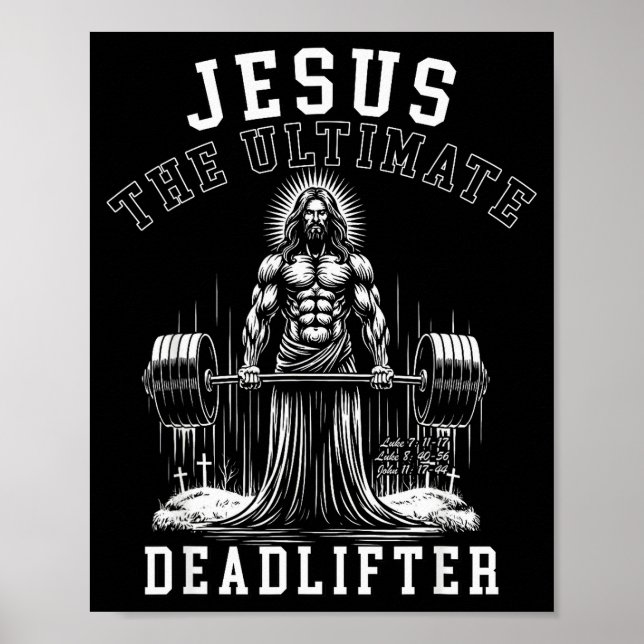 Póster Jesús El Levantador de Peso Muerto Definitivo - Je (Frente)