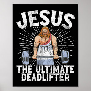 Póster Jesús El Último Levantador Muerto Peso Gimnasio Cr