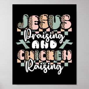 Póster Jesús Elogiando Al Pollo Elevando La Graciosidad C