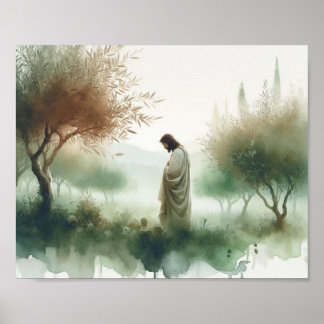 Póster Jesús en el huerto de Getsemaní
