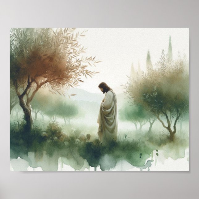 Póster Jesús en el huerto de Getsemaní (Frente)