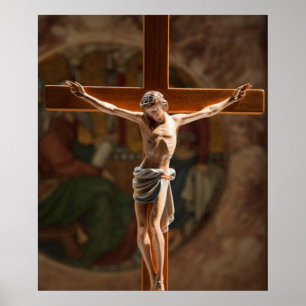 Póster Jesús en el poster de cruces