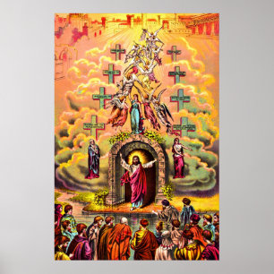 Póster Jesús en el poster de la Puerta del Cielo