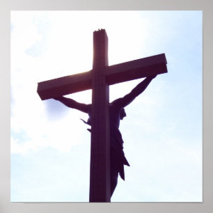 Póster jesus en la cruz