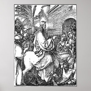 Póster Jesús en la noche del domingo de la palma del burr
