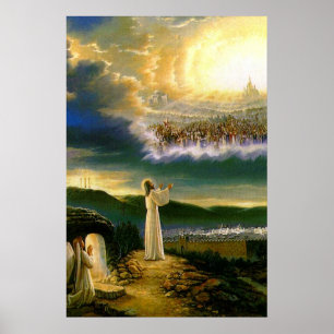 Póster Jesús en la puerta del cielo