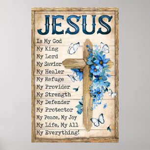 Póster Jesús En Mi Dios Mi Rey Mi Señor Saludo