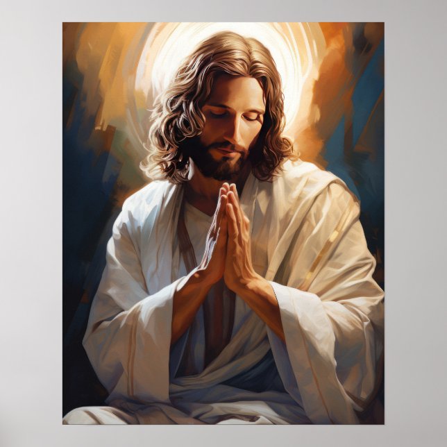 Póster Jesús En Poster De Oración (Frente)