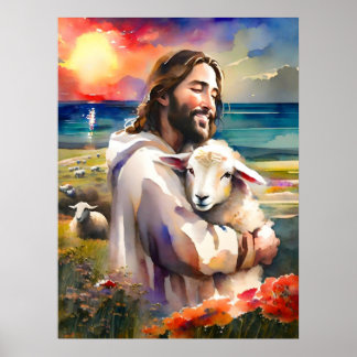 Póster Jesús Encontró La Oveja Perdida