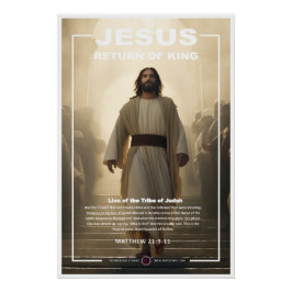 Póster Jesús - Entrada a través de multitudes