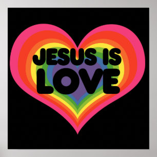 Póster Jesús es amor