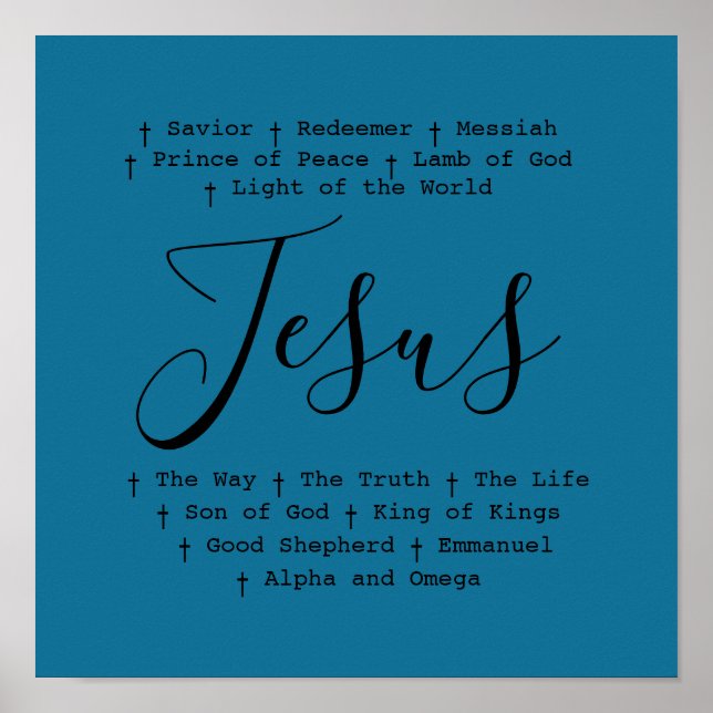 Póster "Jesús es" basado en la fe cristiana (Frente)