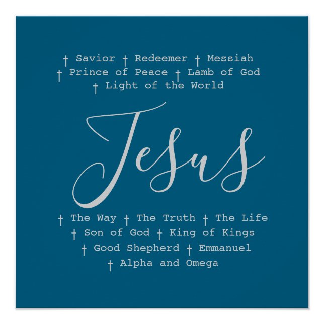 Póster "Jesús es" fe cristiana basada (Anverso)