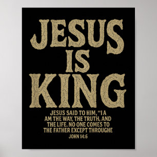 Póster Jesús es la Biblia Rey Verse a Juan 14_6 Dios cris