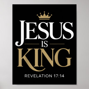 Póster Jesús es la Biblia Rey Verse la Cita Cristiana