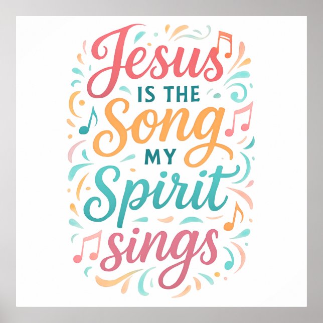 Póster Jesús es la Canción que mi Espíritu Canta (Frente)