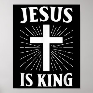 Póster Jesús Es La Cruz De La Fe Cristiana Del Rey