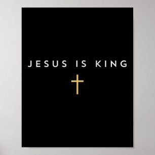 Póster Jesús es la cruz del Rey, la fe cristiana delgada