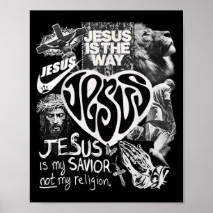 Póster Jesús Es La Forma En Que La Biblia Cristiana Verse