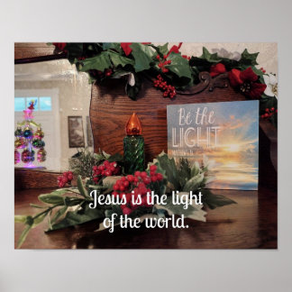 Póster Jesús es la luz del mundo.